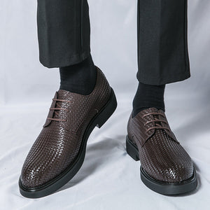 Tristan - Stylowe 3D-plecione skórzane oxfordy dla mężczyzn