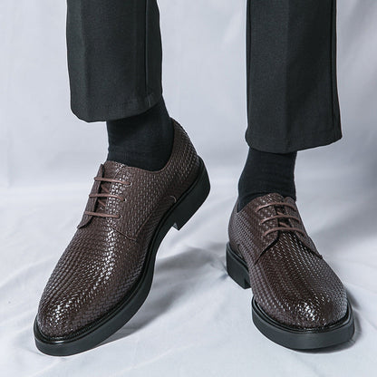 Tristan - Stylowe 3D-plecione skórzane oxfordy dla mężczyzn
