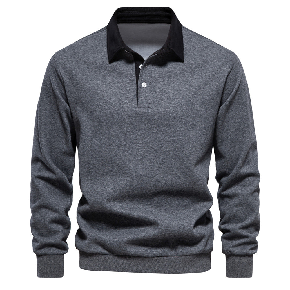 Georgie - Elegancka koszulka polo z długim rękawem dla mężczyzn