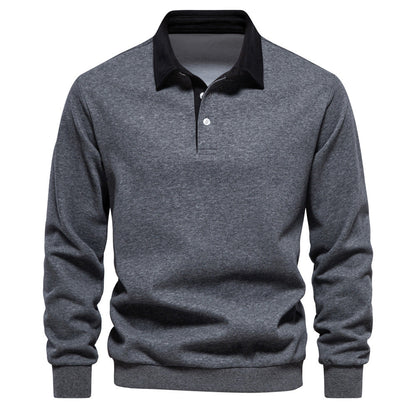 Georgie - Elegancka koszulka polo z długim rękawem dla mężczyzn