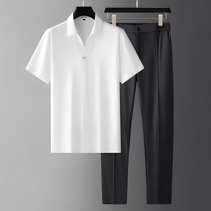 Alexander - Zestaw polo i eleganckie krótkie spodnie dla mężczyzn