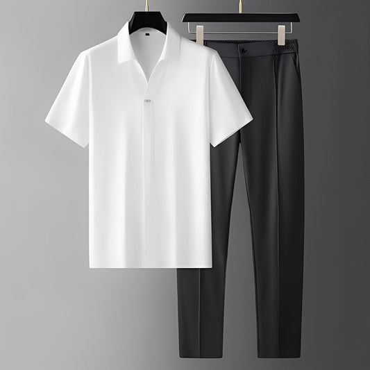 Alexander - Zestaw polo i eleganckie krótkie spodnie dla mężczyzn