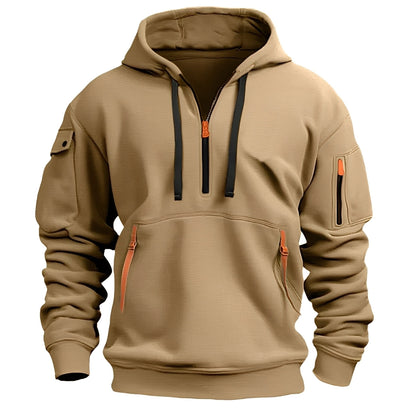 Norton - Stylowy hoodie z połowym zamkiem dla mężczyzn