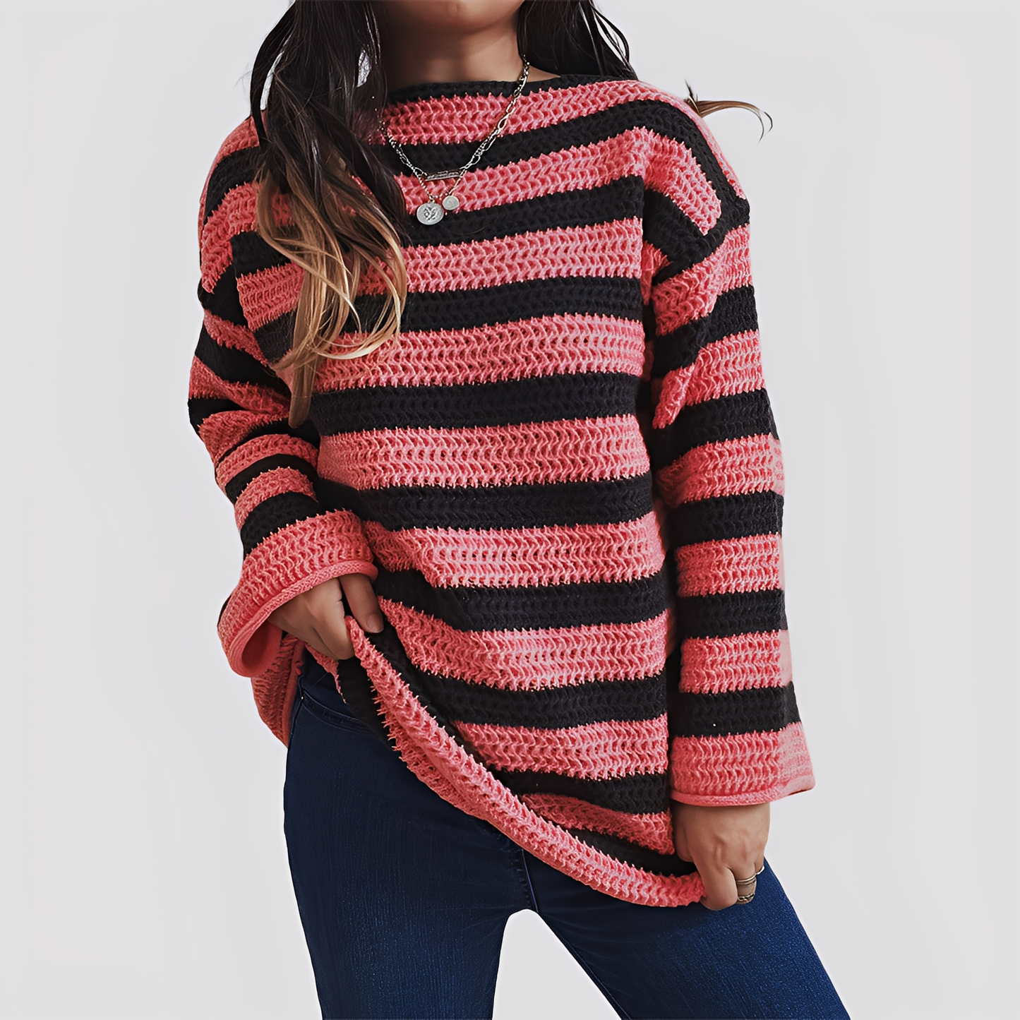 Millie - Stylowy, miękki, luźno dziergany sweter dla kobiet