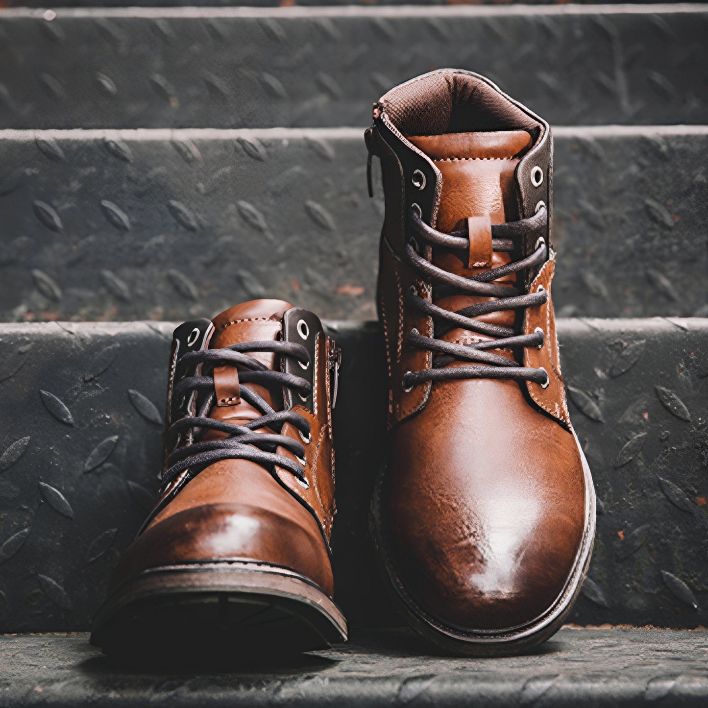Frank - Retro-buty trekkingowe ze skóry dla mężczyzn
