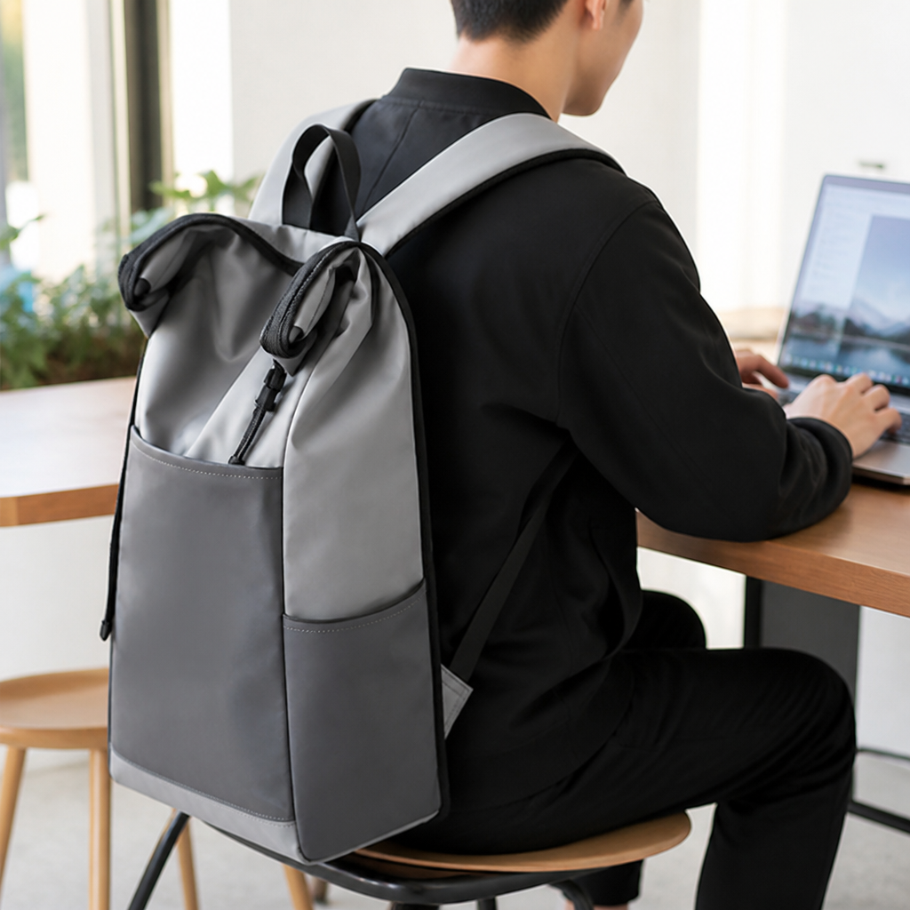 Ergonomiczne szelki plecaka miejskiego zapewniające wygodne noszenie