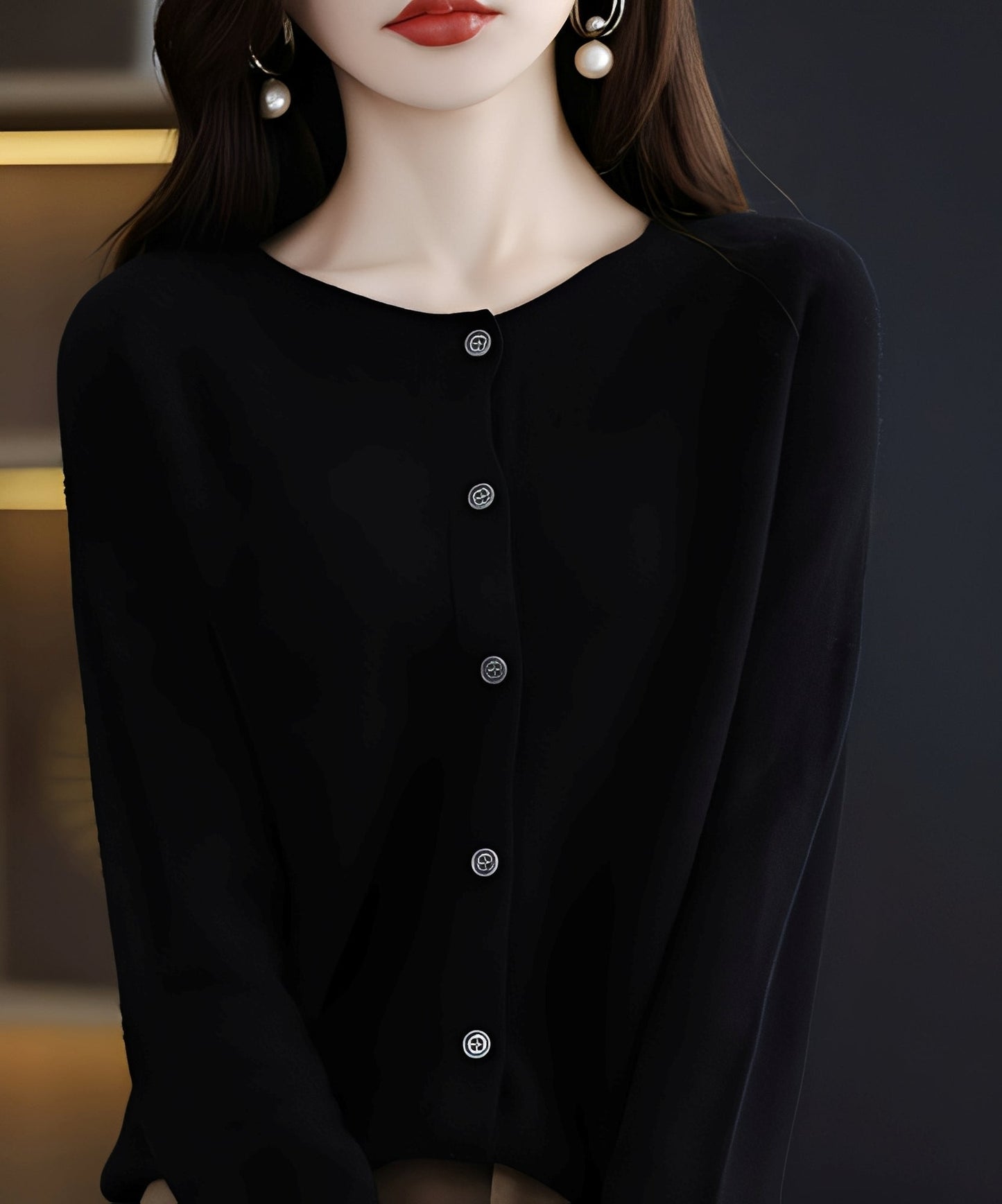 Haydée - Kardigan z guzikami elegancki dla kobiet
