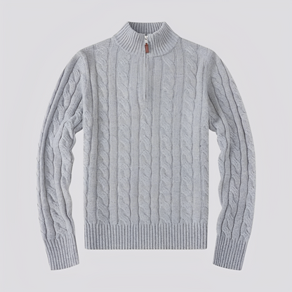 Jasper - Stylowy sweter z połowym zamkiem dla mężczyzn