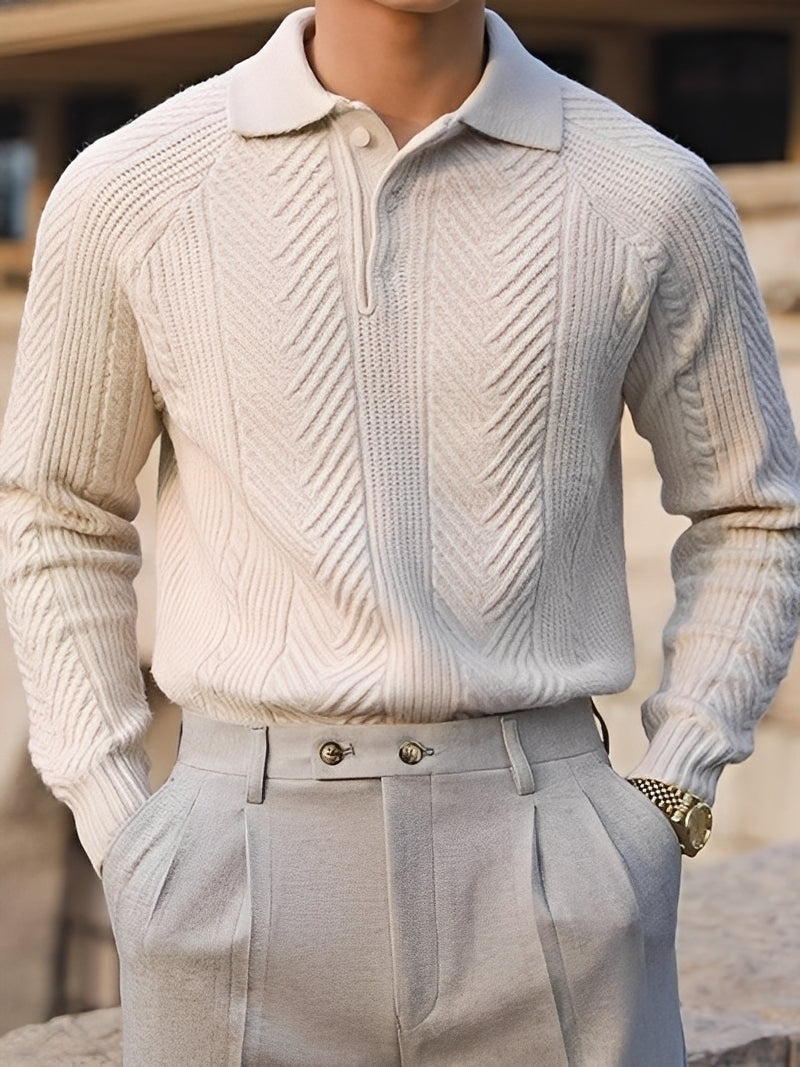 Weston - Elegancki sweter z teksturą dla mężczyzn
