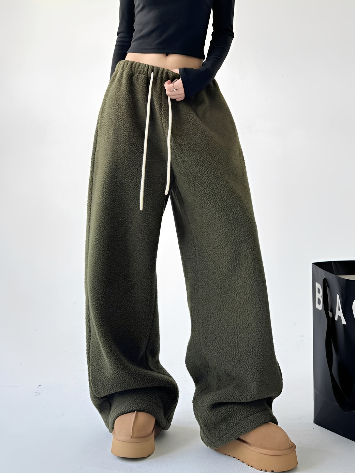 Connie - Szerokie Lounge-Fleece-Spodnie Dresowe dla Kobiet