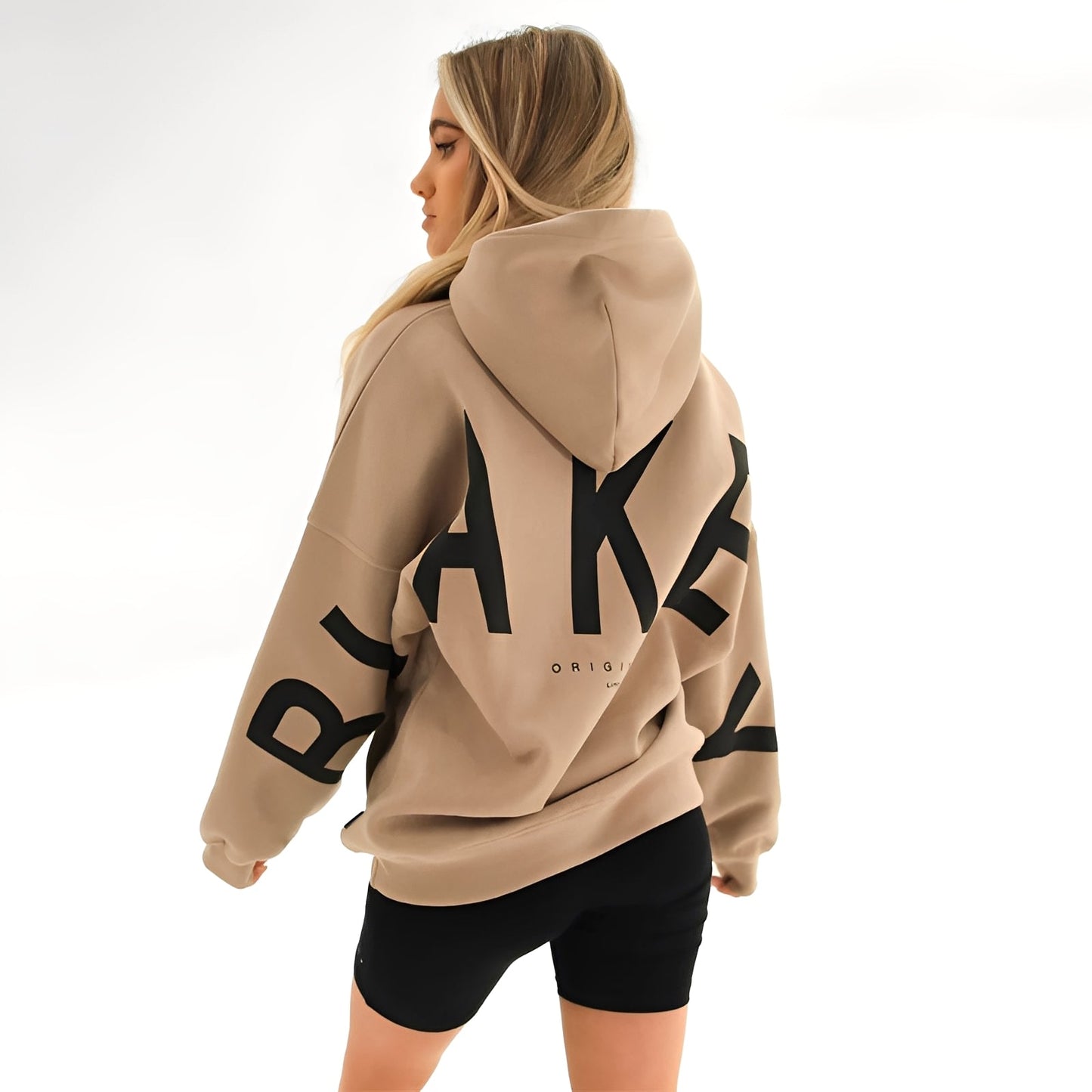 Yvette - Luźny hoodie z modnym nadrukiem dla kobiet