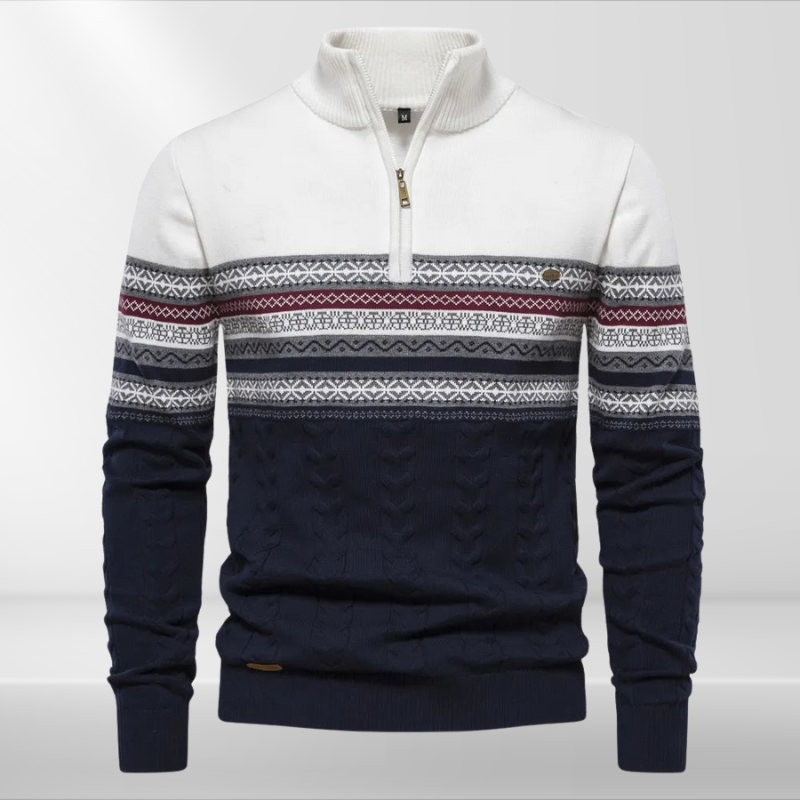 Rudy – Wysokiej Jakości Retro Sweter dla Mężczyzn