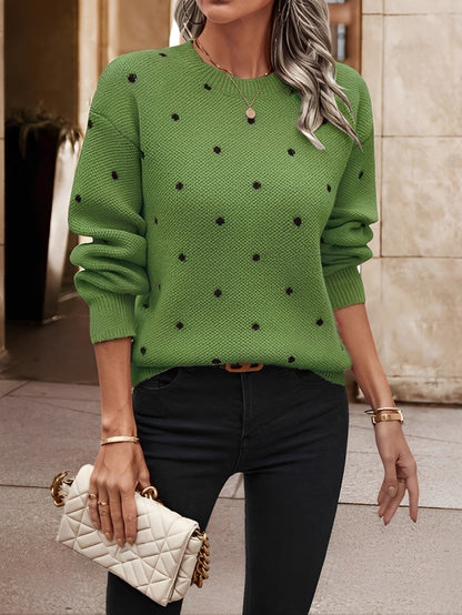 Karly - Stylowy sweter w kropki dla kobiet