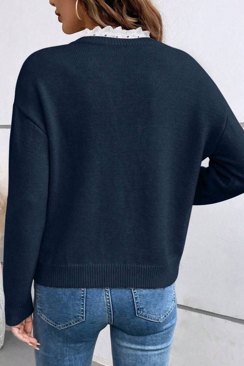 Koronkowy sweter damski na wyjątkowe okazje