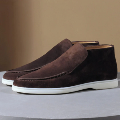 Męskie zamszowe mokasyny na jesień do noszenia bez sznurowadeł, eleganckie buty casualowe