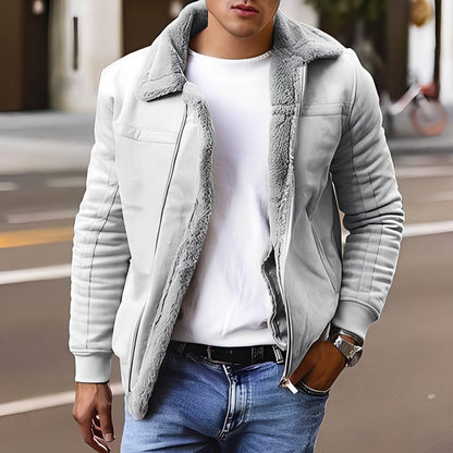 Tommy - Nowoczesna kurtka z sztucznym futrem dla mężczyzn