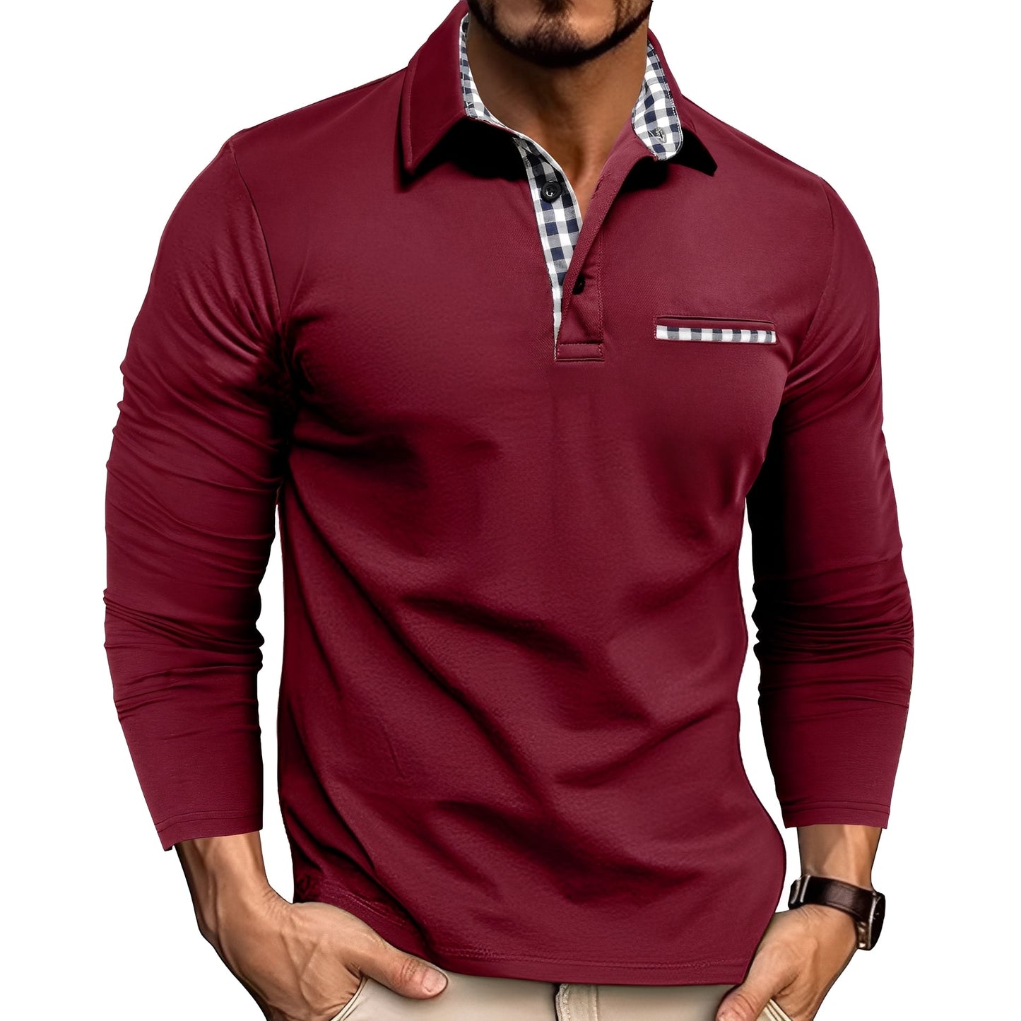 Rupert - Luzne Poloshirt z Dlugim Rekawem dla Mezczyzn