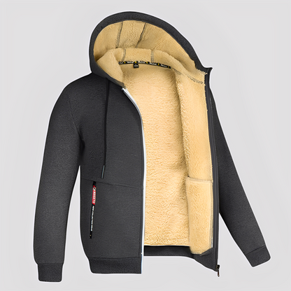 Waldo - Prosty, z podszewką z polaru hoodie dla mężczyzn