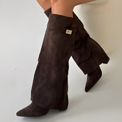 Charrise - Buty z wysoką cholewką dla kobiet z szeroką łydką