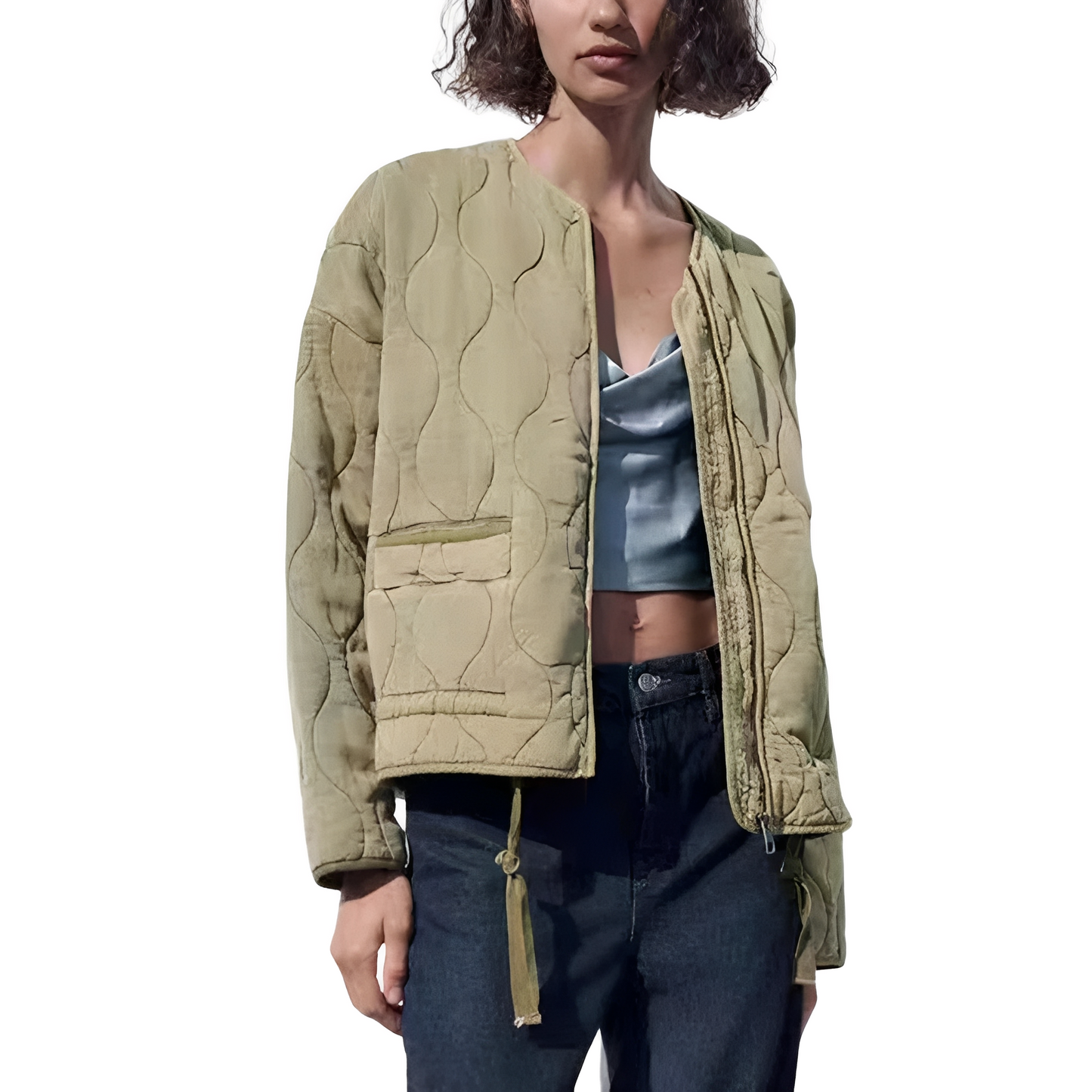 Chloe - Stylowa, luźno szyta kurtka pikowana dla kobiet