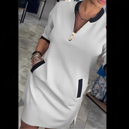 Angelena - Szykowna sukienka z długimi rękawami dla kobiet