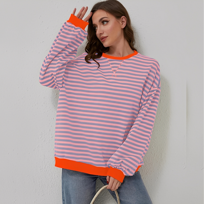 Pénélope - Sweter oversize w paski dla kobiet