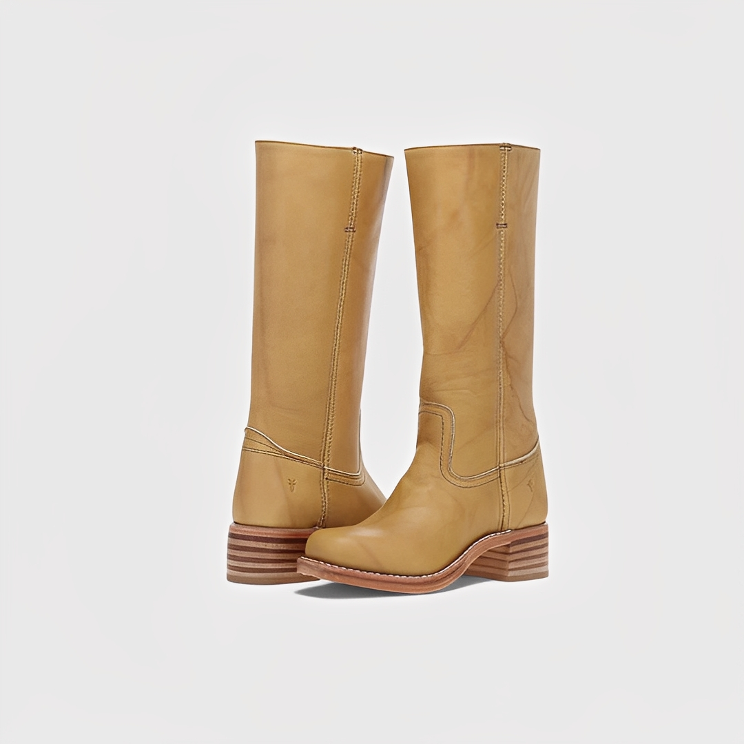 Lauryne - Buty skórzane na wysokim obcasie dla kobiet