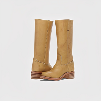 Lauryne - Buty skórzane na wysokim obcasie dla kobiet
