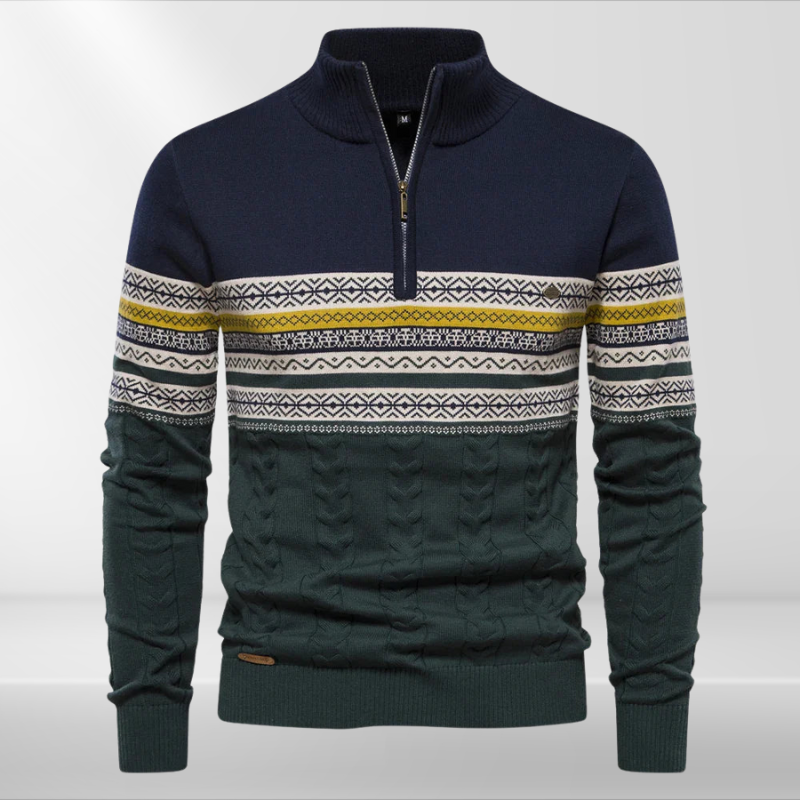 Rudy – Wysokiej Jakości Retro Sweter dla Mężczyzn