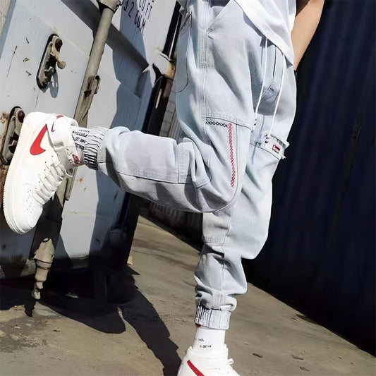 Victor - Stylowe baggy jeansy z elastycznymi mankietami dla mężczyzn