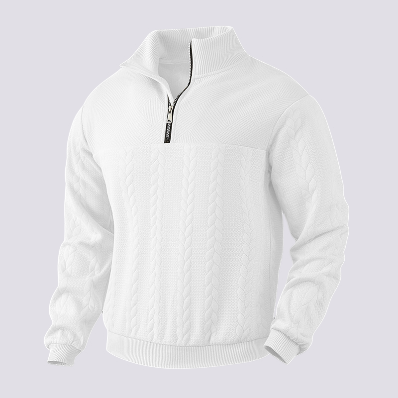 Ronnie - Stylowy sweter z zamkiem ćwierć dla mężczyzn