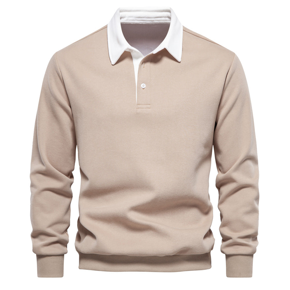 Georgie - Elegancka koszulka polo z długim rękawem dla mężczyzn