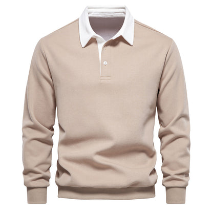 Georgie - Elegancka koszulka polo z długim rękawem dla mężczyzn