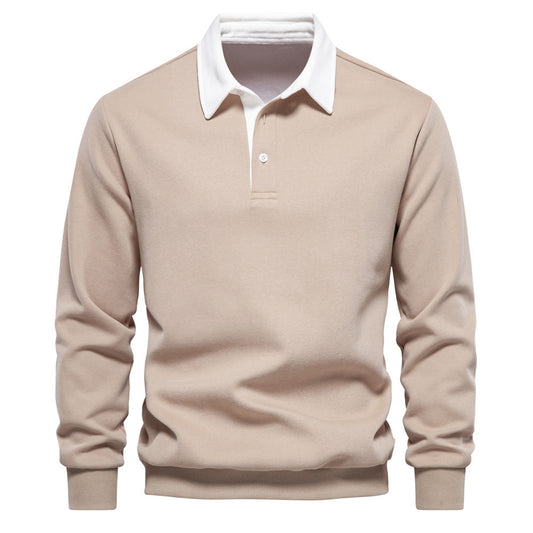 Georgie - Elegancka koszulka polo z długim rękawem dla mężczyzn