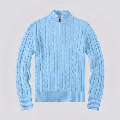Jasper - Stylowy sweter z połowym zamkiem dla mężczyzn