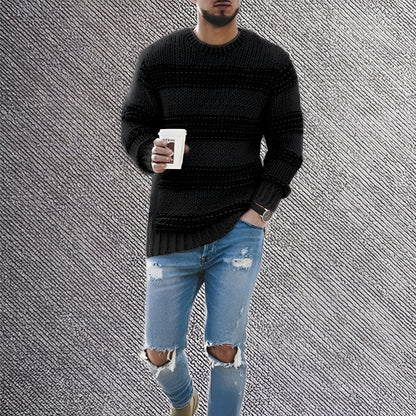 Ronnie - Luźny pasiasty sweter dla mężczyzn