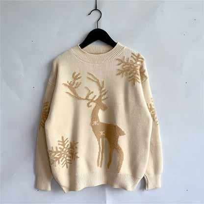 Charlotte - Stylowy sweter świąteczny z wzorem dla kobiet