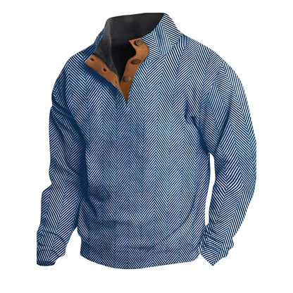 Austin - Retro-sweter z eleganckim nadrukiem dla mężczyzn