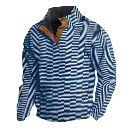 Austin - Retro-sweter z eleganckim nadrukiem dla mężczyzn