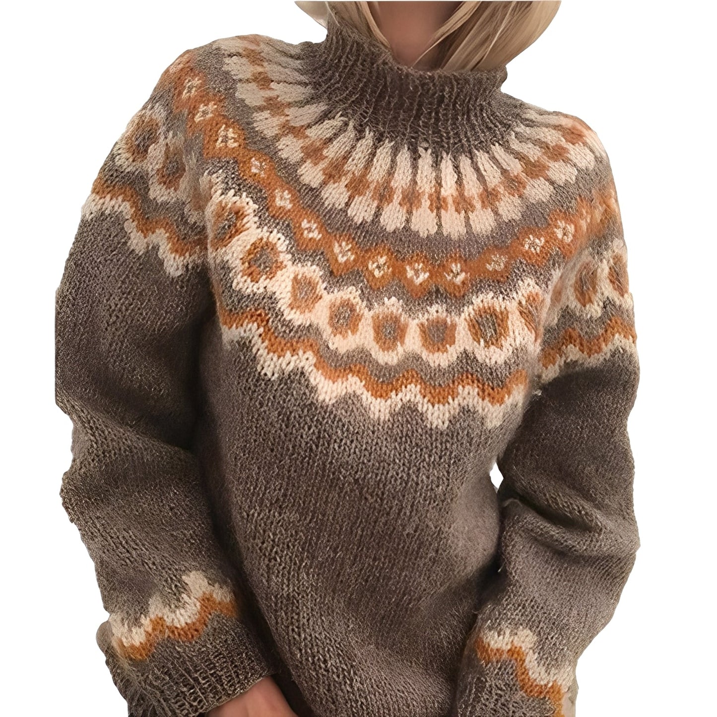 Fiona - Kobiecy sweter z golfem