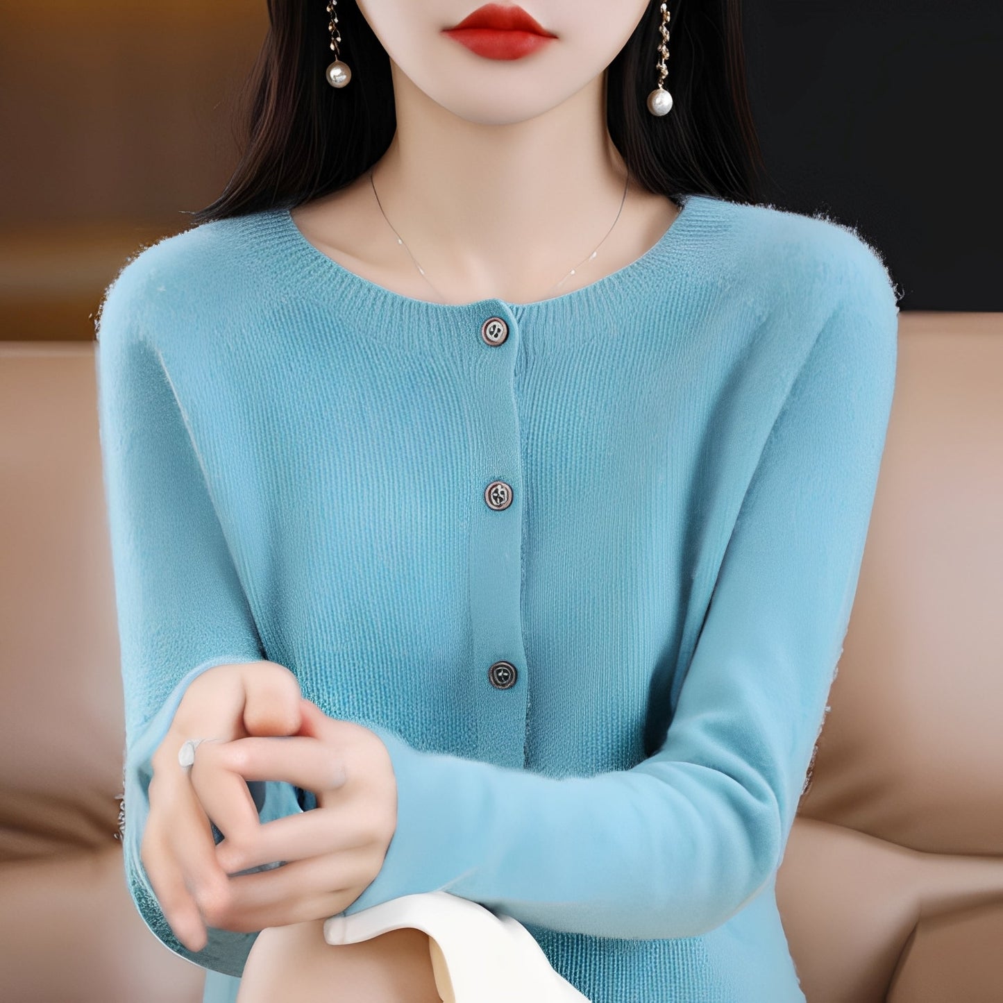 Haydée - Kardigan z guzikami elegancki dla kobiet