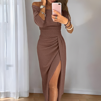 Babette - Sukienka z rozcięciem, szykowna i elegancka dla kobiet