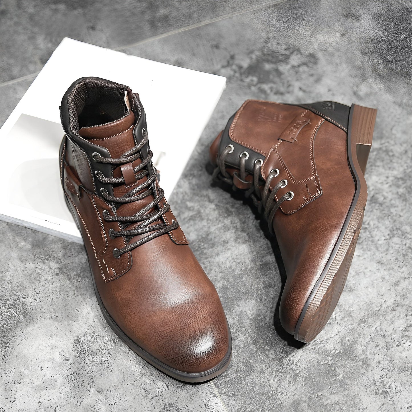 Frank - Retro-buty trekkingowe ze skóry dla mężczyzn