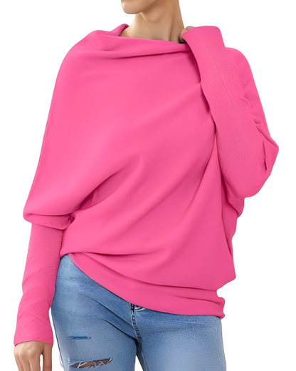 Gabrielle - Modny Off-Shoulder Sweter dla Kobiet