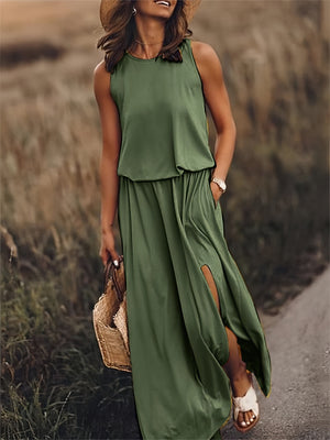 Edna - Boho modalna sukienka maxi w eleganckim stylu