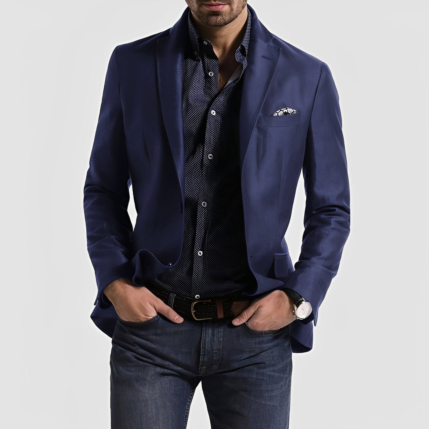George - Elegancki blezer z zapięciem na dwa guziki dla mężczyzn