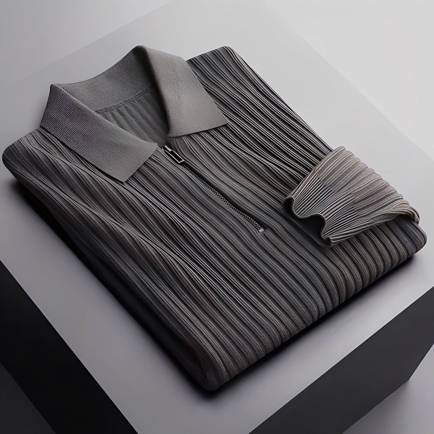 Darius - Elegancki pasiasty polo sweter dla mężczyzn