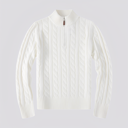 Jasper - Stylowy sweter z połowym zamkiem dla mężczyzn