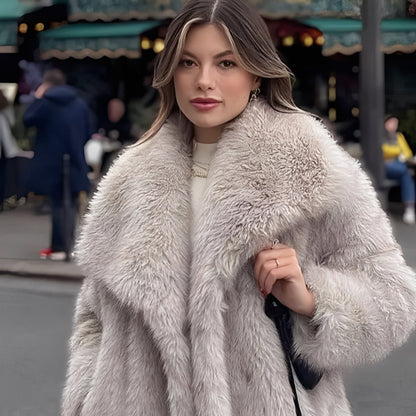Jennifer - Nowoczesna, elegancka sztuczna futrzana kurtka dla kobiet