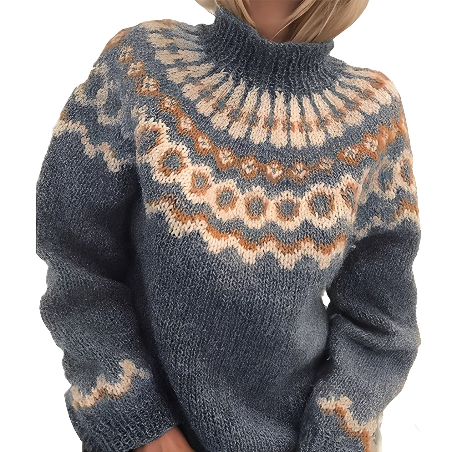 Fiona - Kobiecy sweter z golfem